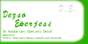 dezso eperjesi business card